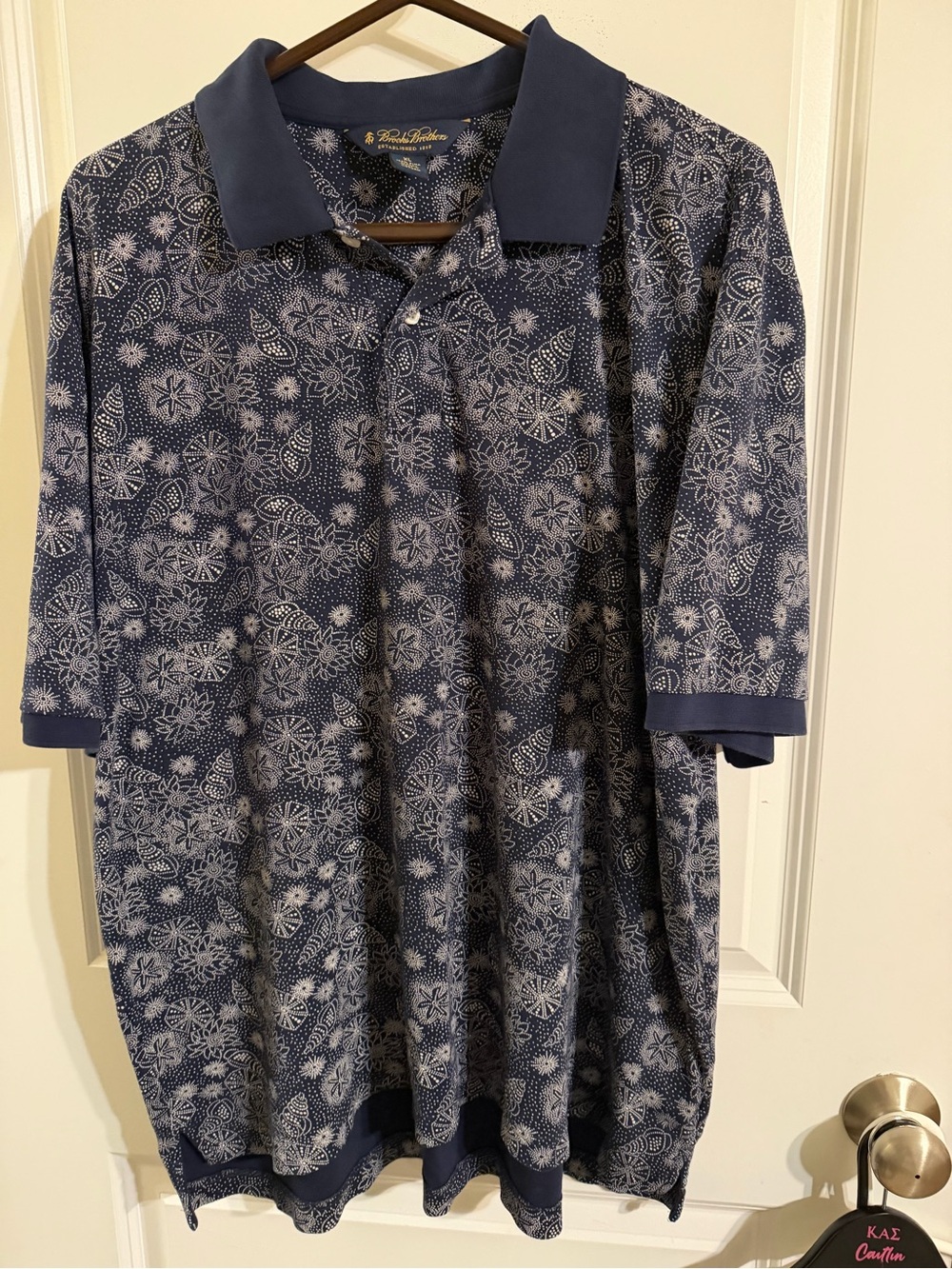 Brooks Brothers Navy and White  Polo Shirt